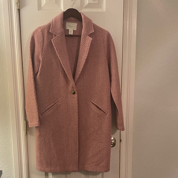 Christian Siriano Pink Textured Blazer Coat - Picture 1 of 6
